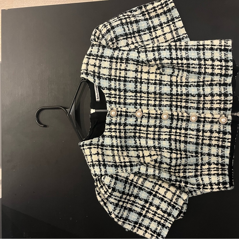 Reformation Tweed Crop Top